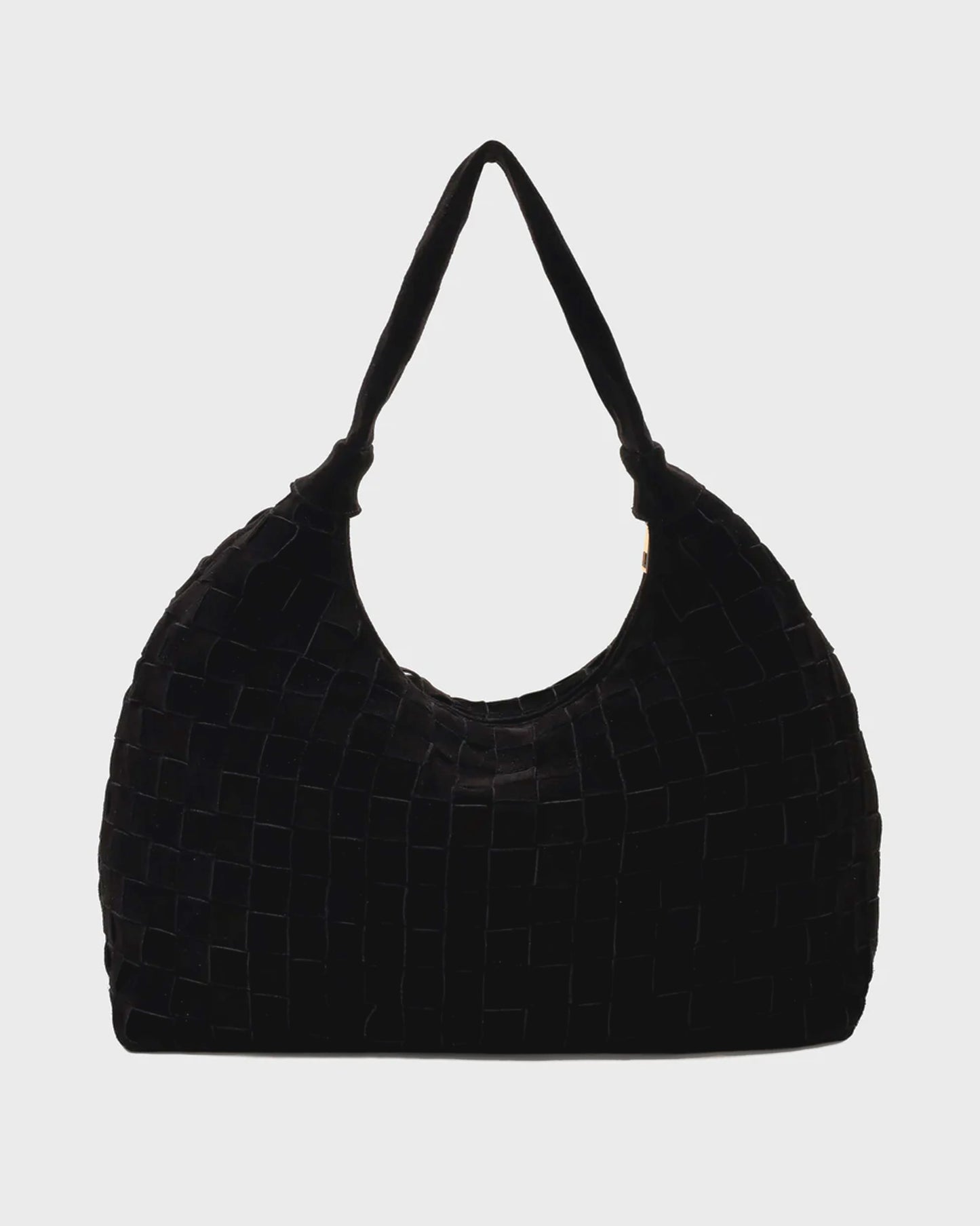 Núnoo Big Dandy Braided Suede Black w. Gold Large Black