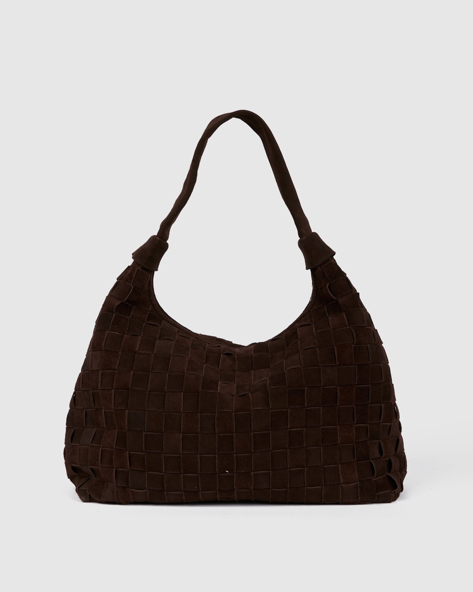 Núnoo Big Dandy Braided Suede Chocolate Large Chocolate