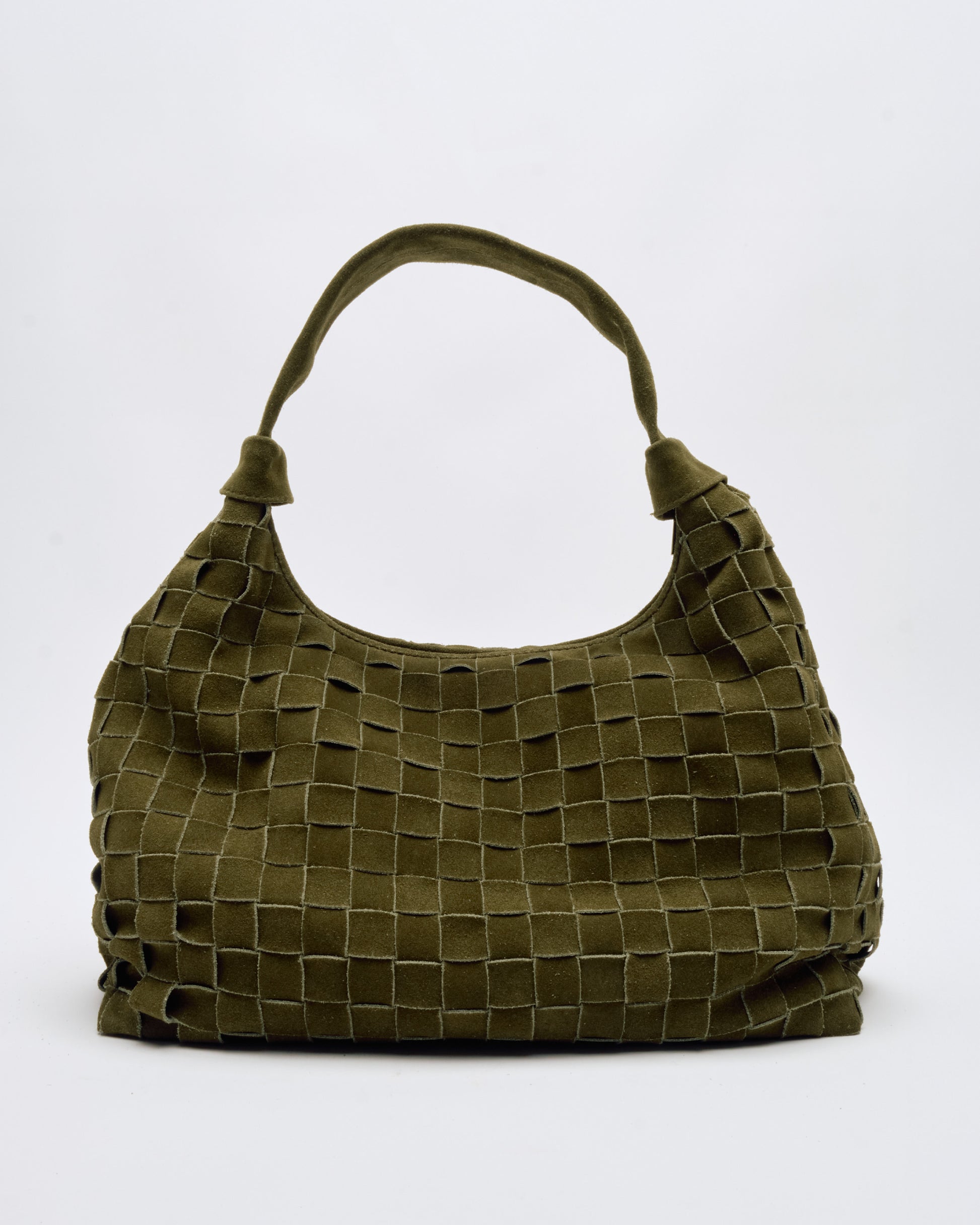 Núnoo Big Dandy Braided Suede Dark Olive w. Gold Large
