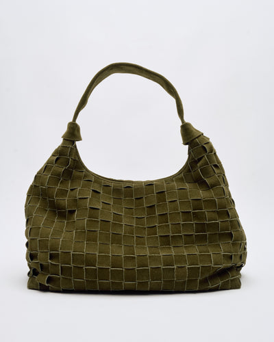 Big Dandy Braided Suede Dark Olive w. Gold