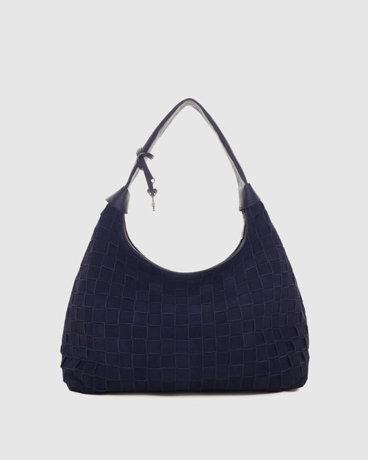 Núnoo Big Dandy Braided Suede Midnight Blue Large Midnight Blue
