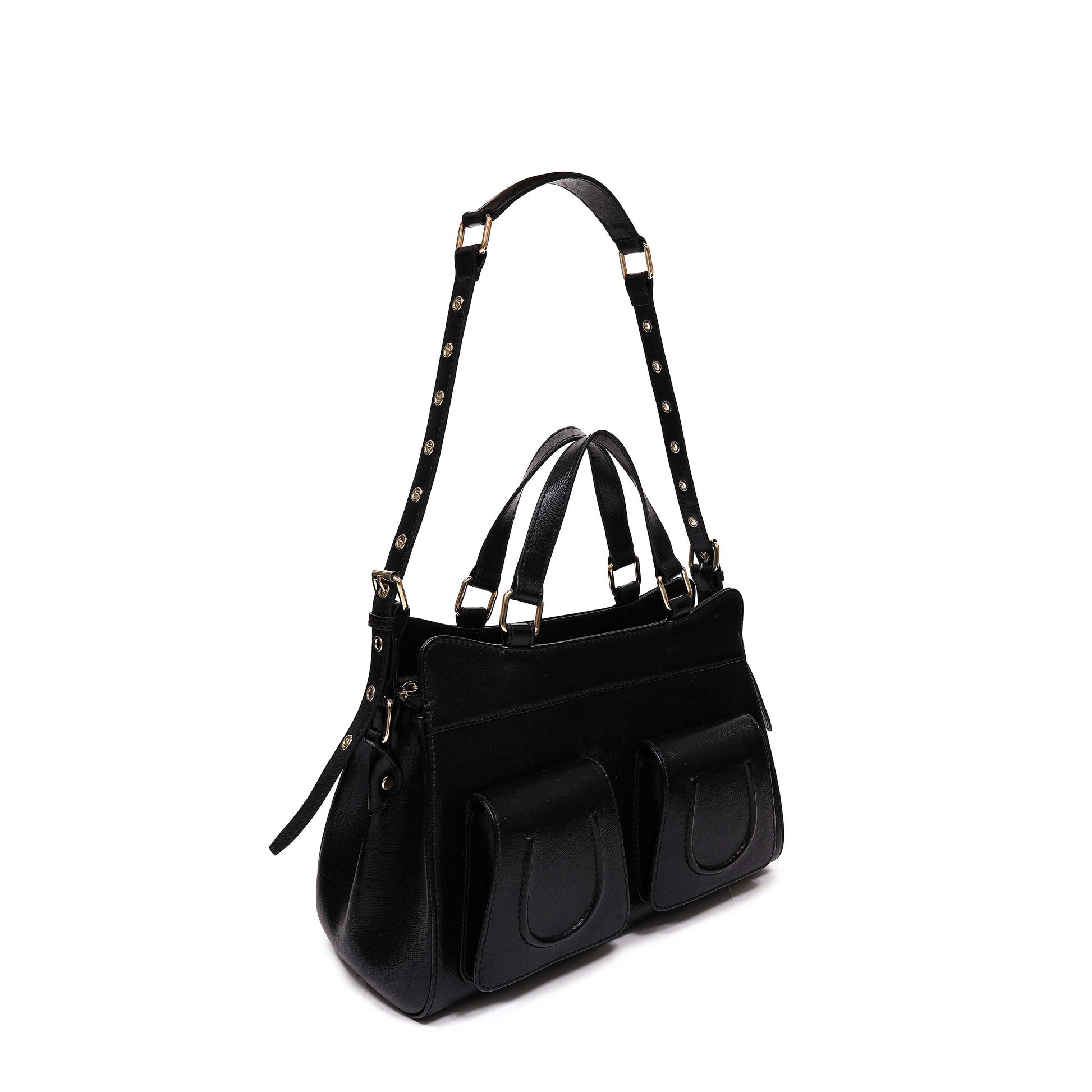 Núnoo Cher Florence Black w. Gold Shoulder bags Black