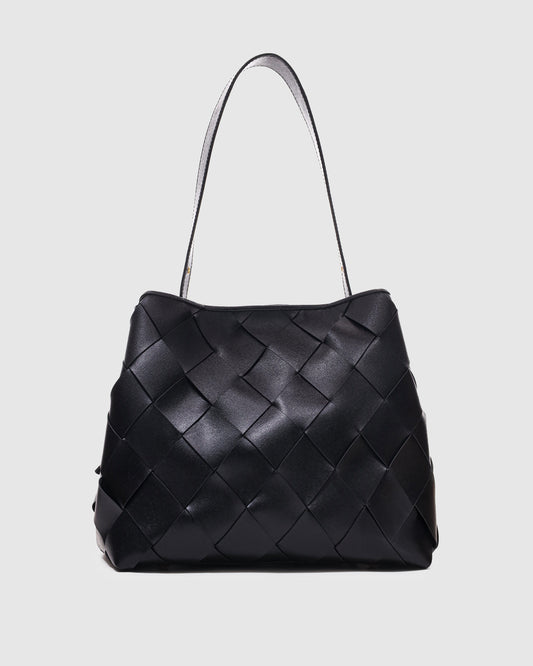 Núnoo Chiara Braided Florence Black w. Gold Large Black