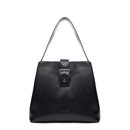 Núnoo Chiara Buckle Florence Black w. Gold Shoulder bags Black
