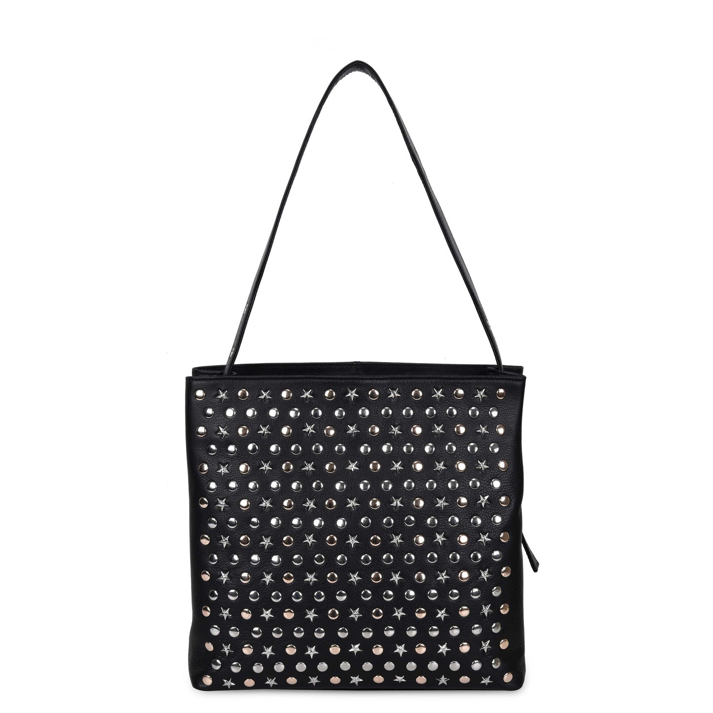 Núnoo Chiara Studs Silky Black Shoulder bags Black