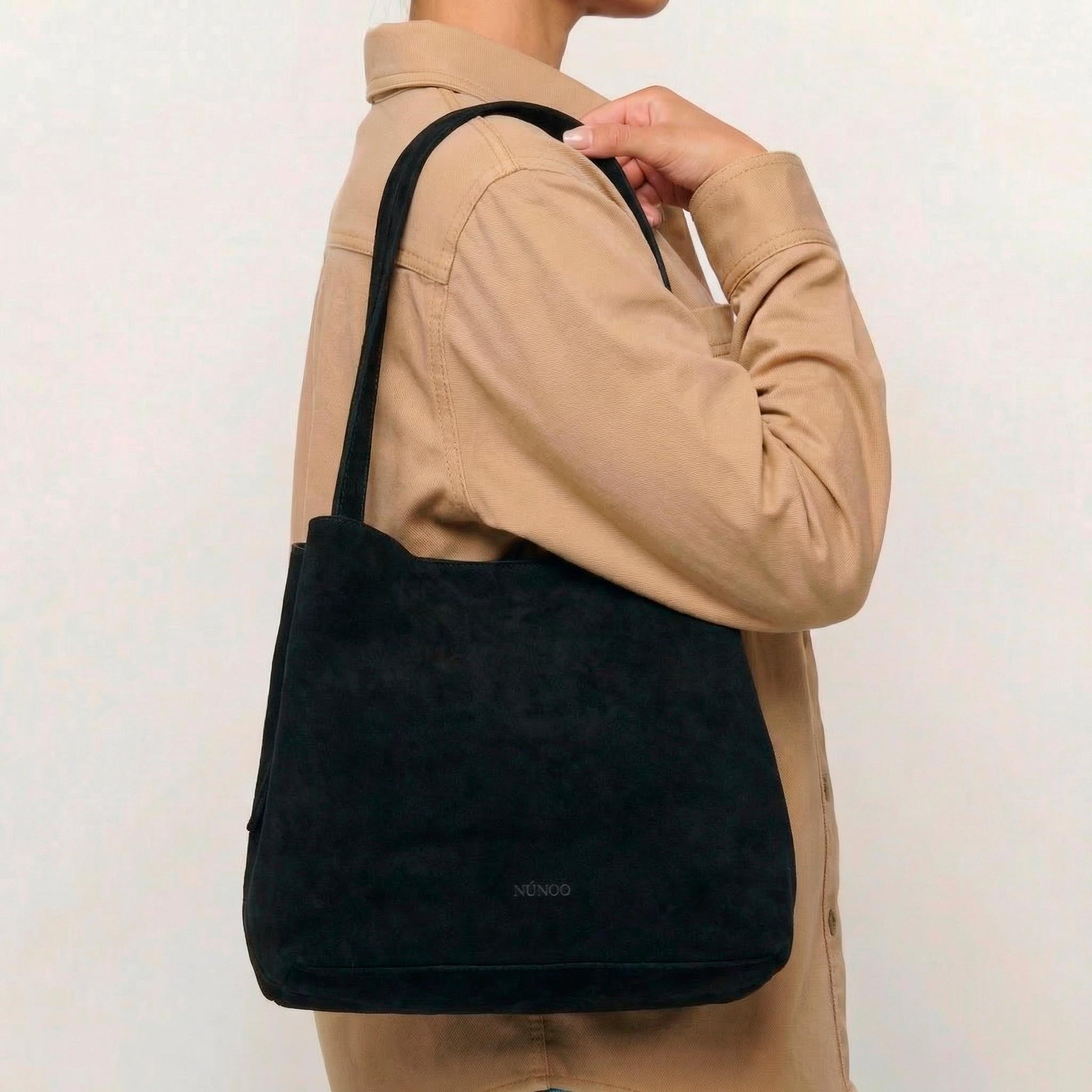 Núnoo Chiara new suede black Large Black