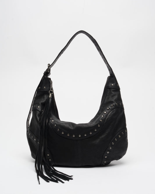 Núnoo Dagmar Rivet Washed Black w. Antique Silver Medium Black
