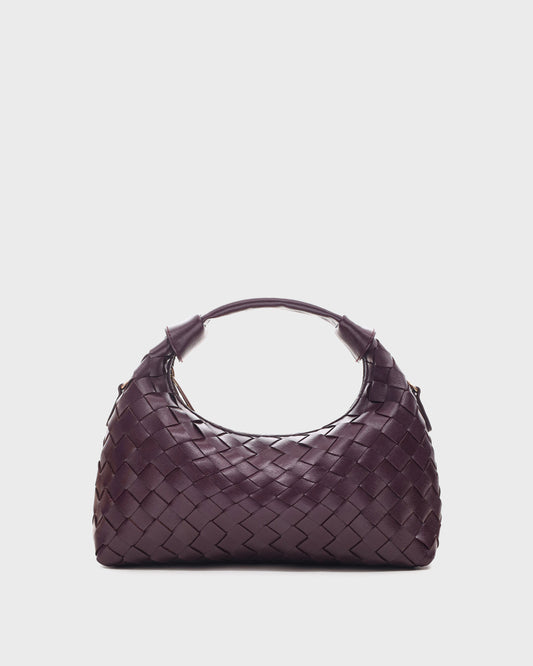Núnoo Dandy Braided Florence Bordeaux w. Gold Medium Bordeaux