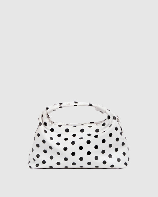 Núnoo Dandy Buckle Polka White/Black Medium White/Black
