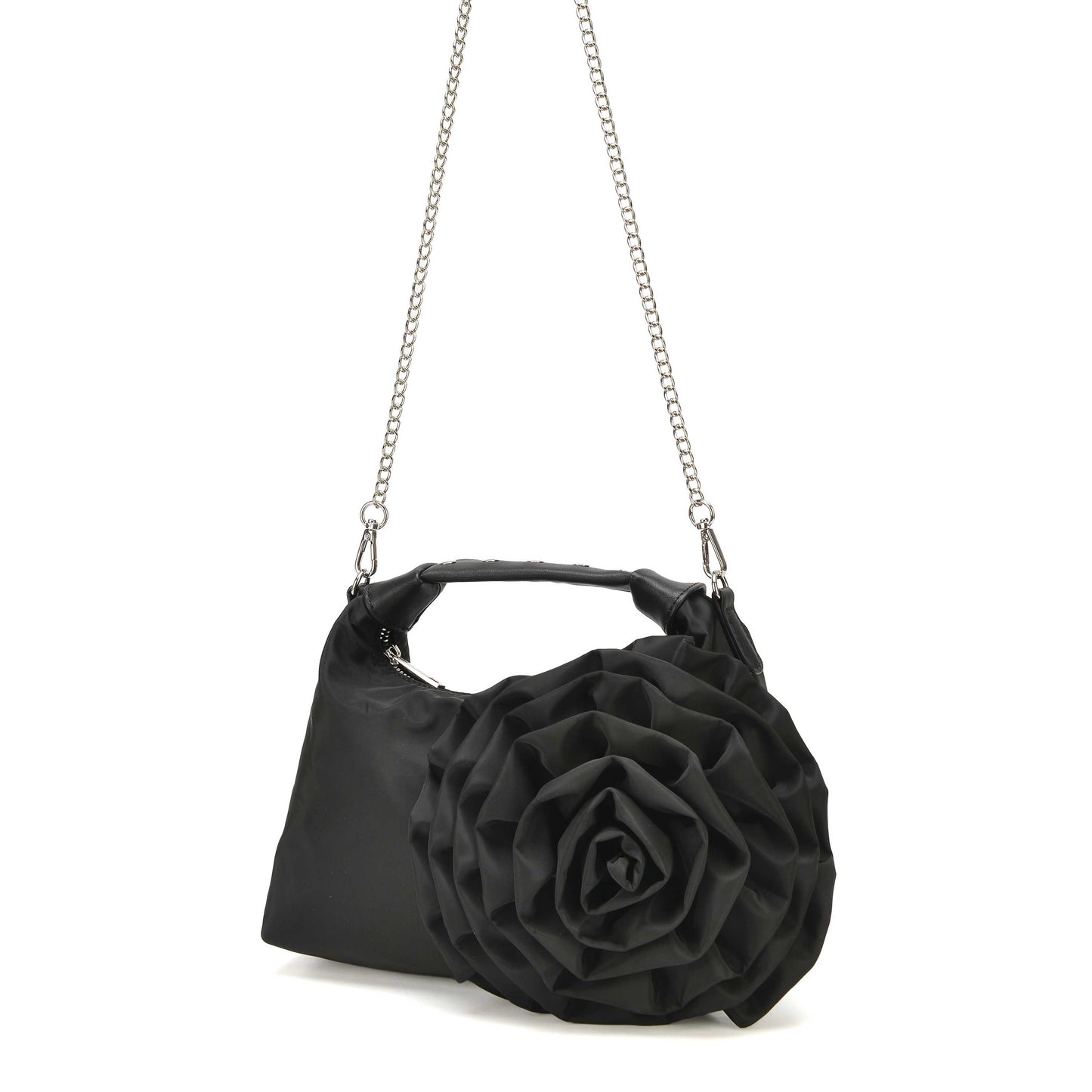 Núnoo Dandy Rose Recycled Nylon Black Shoulder bags Black