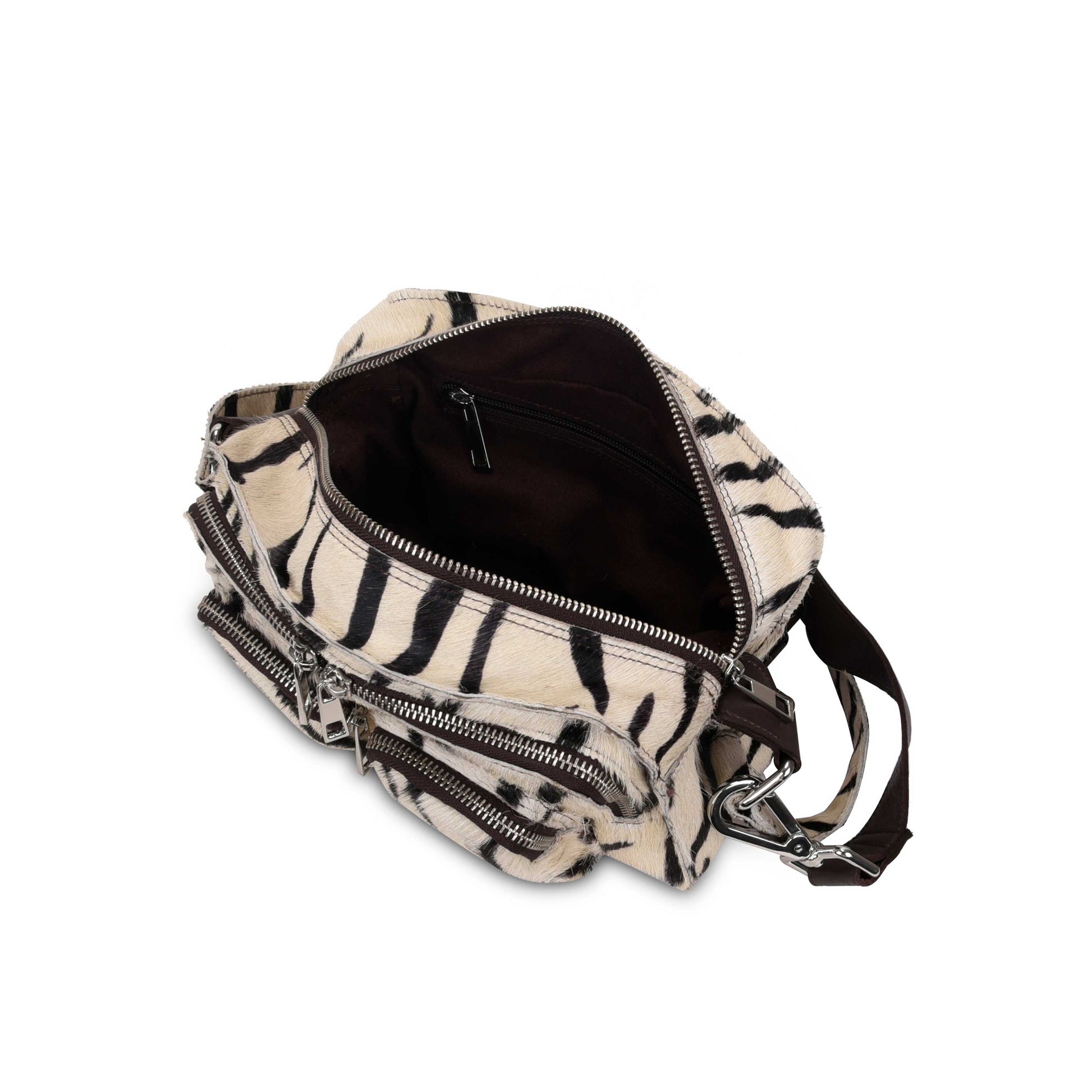 Núnoo Ellie Brown Stripes Deluxe Crossbody Stripes