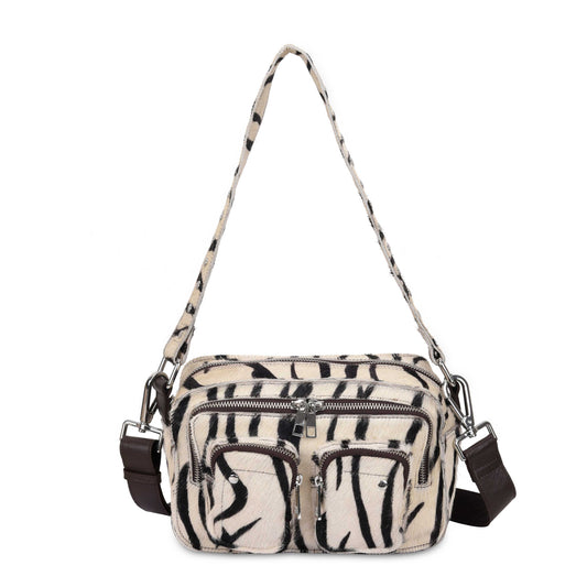 Núnoo Ellie Brown Stripes Deluxe Crossbody Stripes