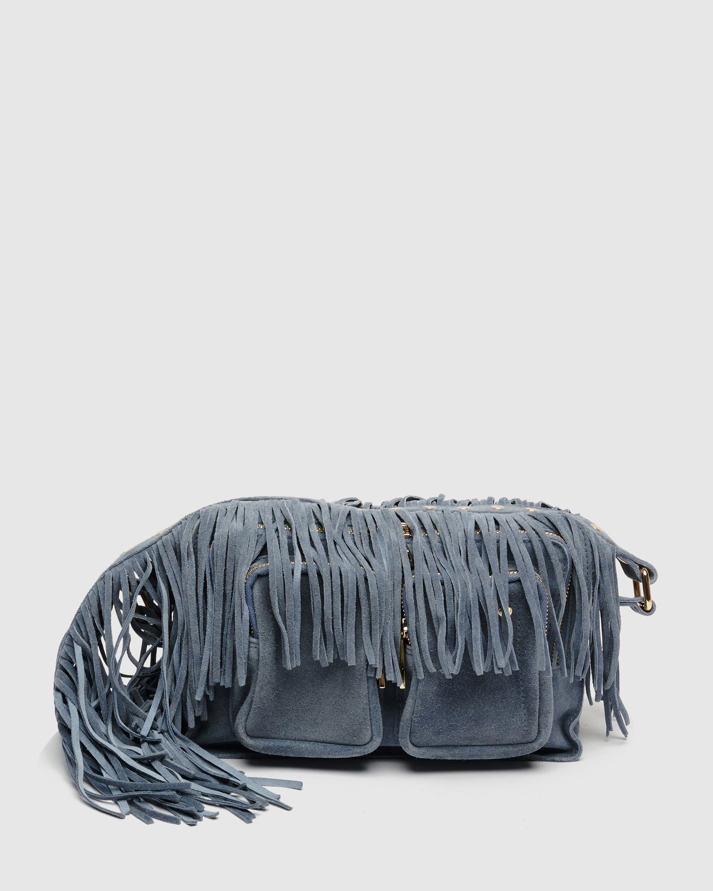 Núnoo Ellie Fringe Suede Jeans w. Gold Medium