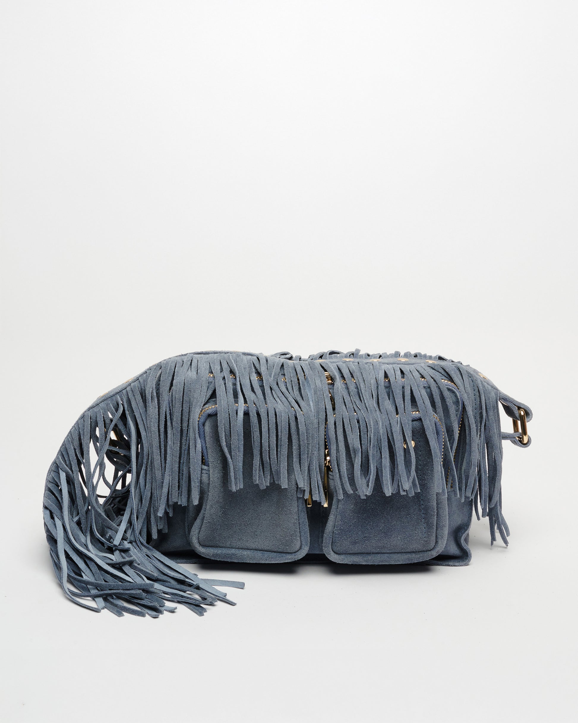 Núnoo Ellie Fringe Suede Jeans w. Gold Medium Jeans