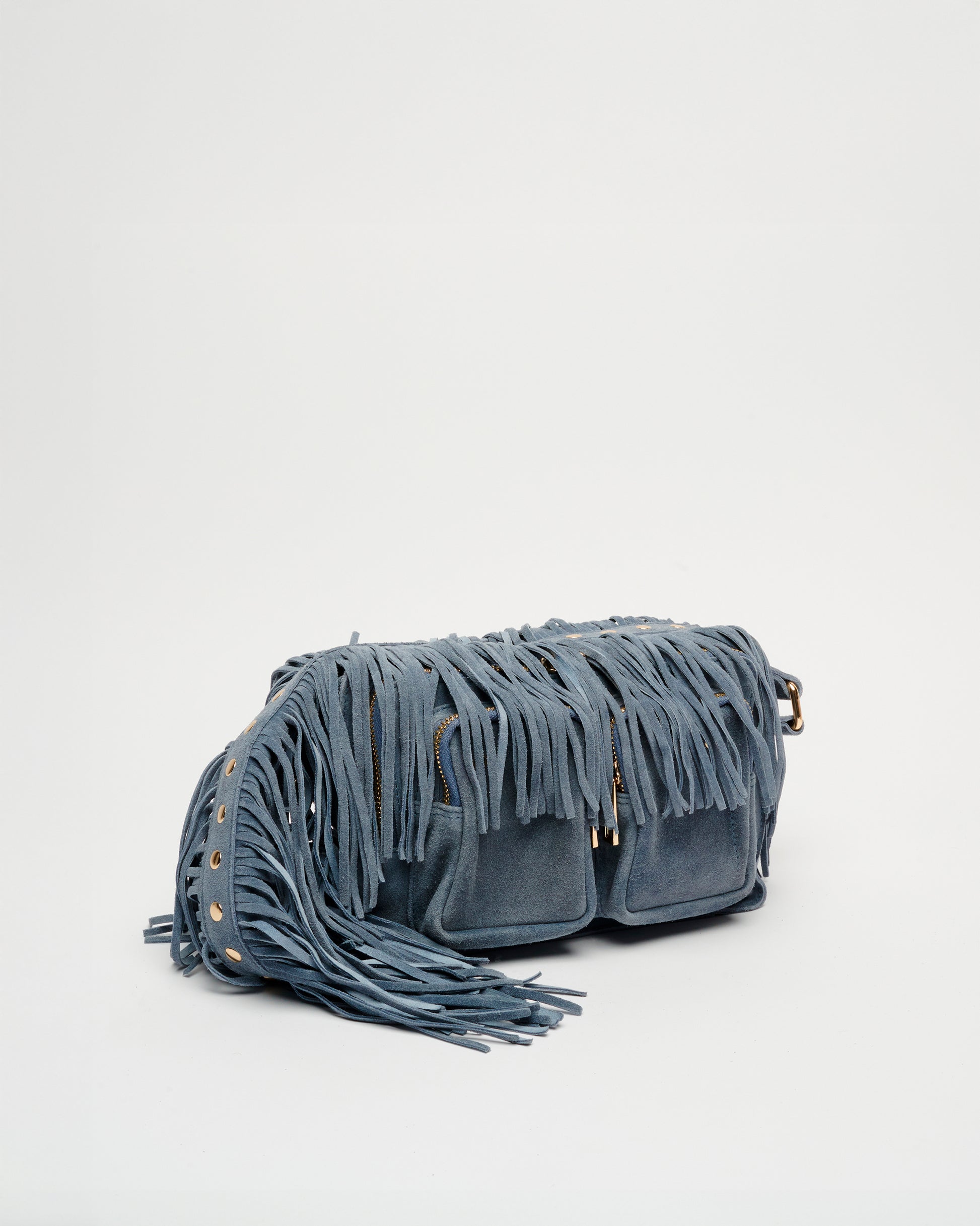 Núnoo Ellie Fringe Suede Jeans w. Gold Medium Jeans
