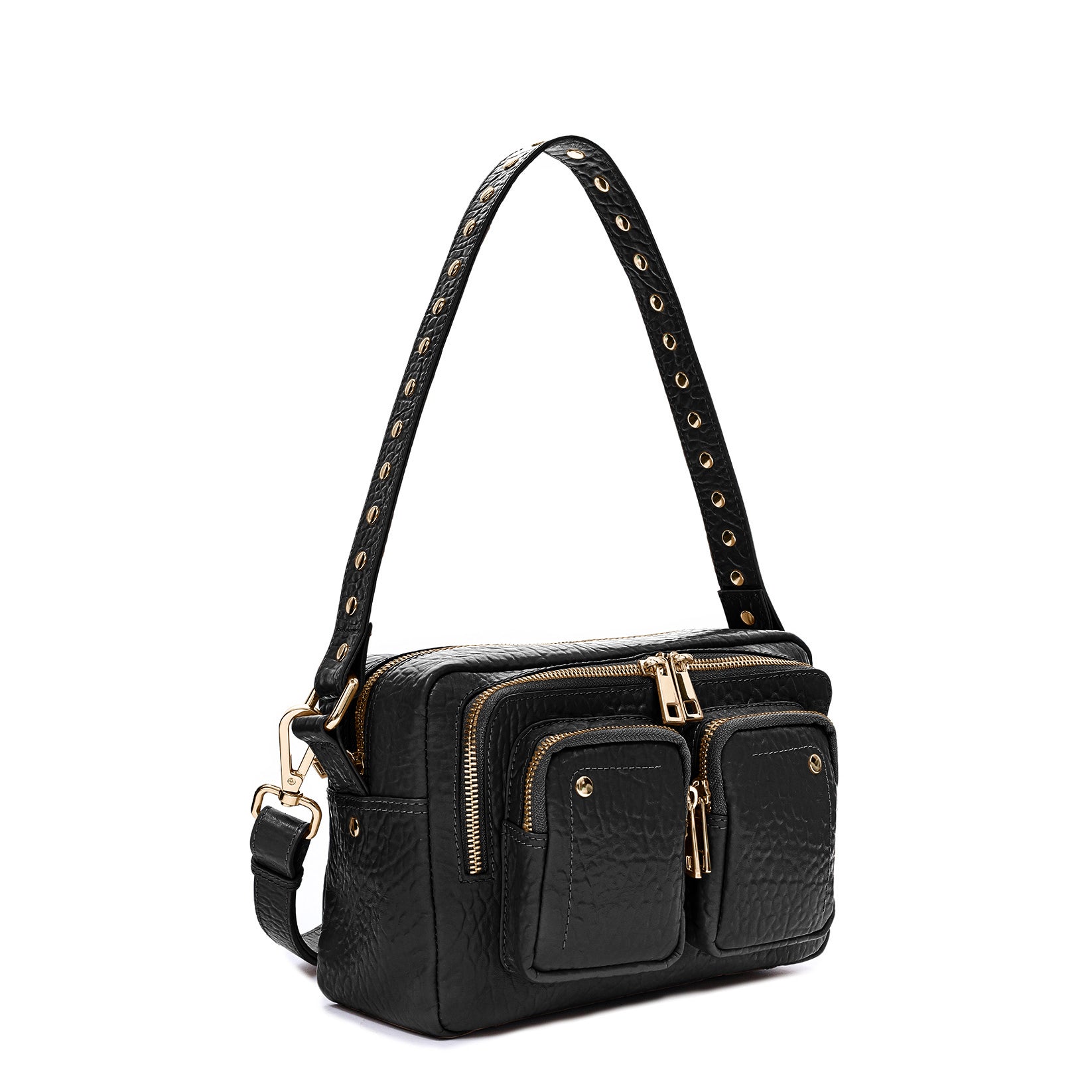 Núnoo Ellie New Zealand Black w. Gold Shoulder bags Black