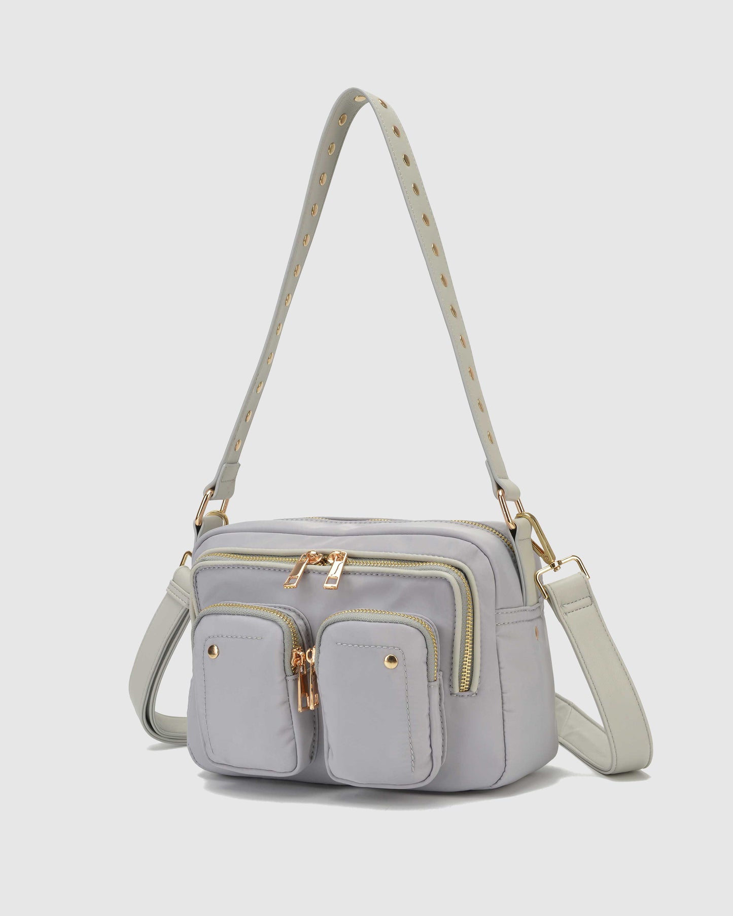 Núnoo Ellie Recycled Nylon Light Grey w. Gold Medium