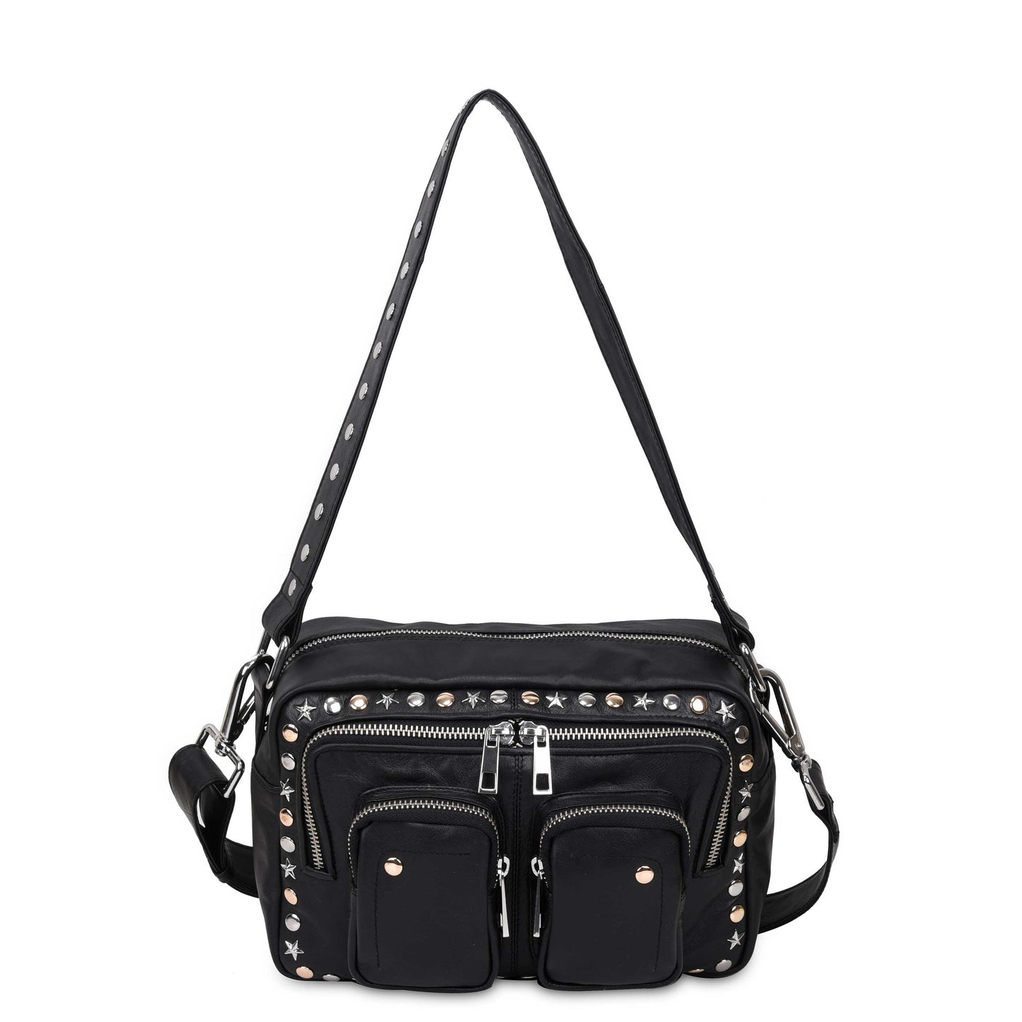 Núnoo Ellie Studs Silky Black Small bag Black