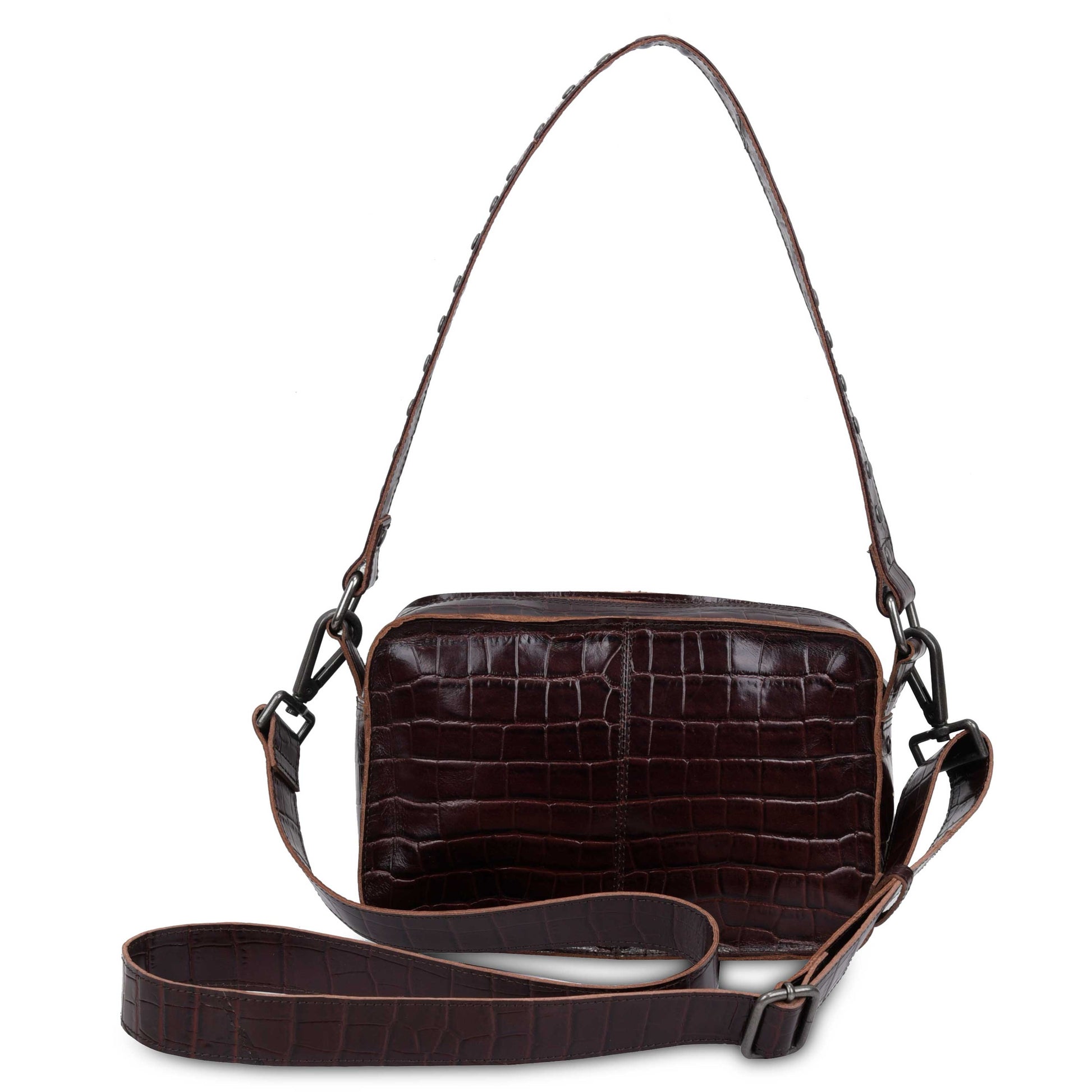 Núnoo Ellie Texas Dark Brown w. Antique Silver Shoulder bags Dark brown