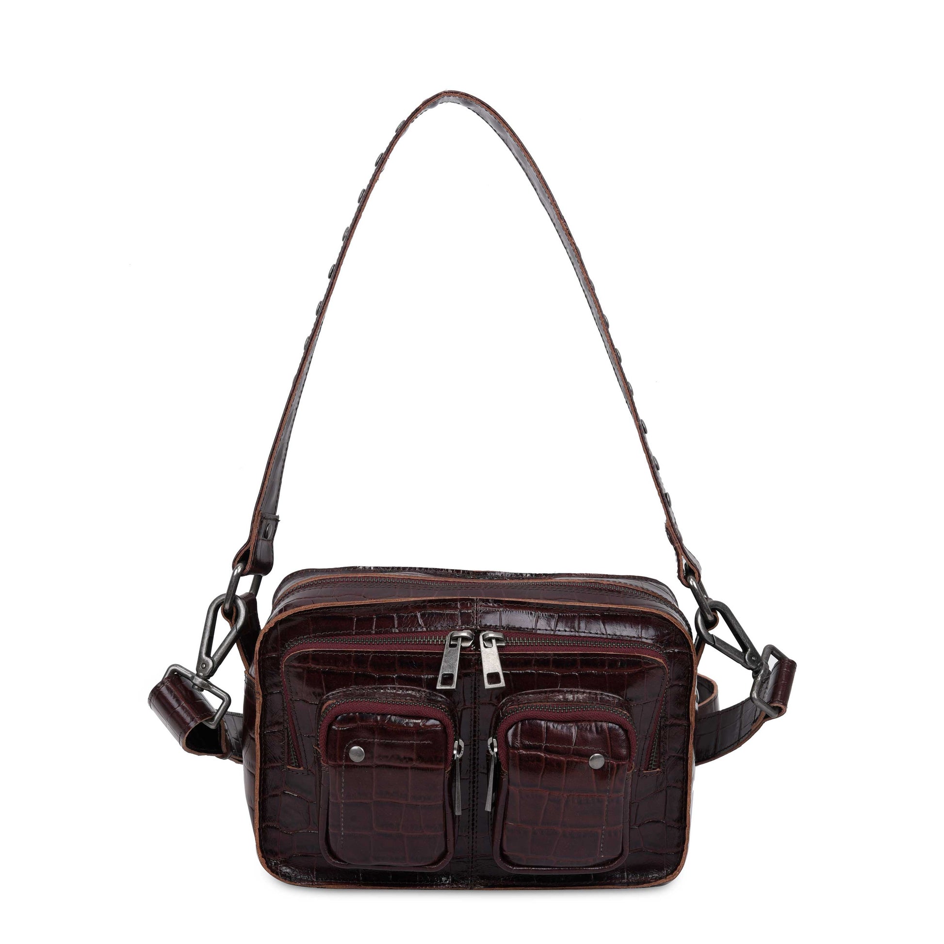 Núnoo Ellie Texas Dark Brown w. Antique Silver Shoulder bags Dark brown