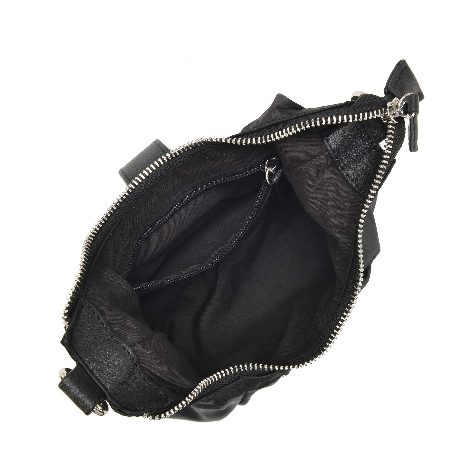 Núnoo Flora Satin Black Shoulder bags Black
