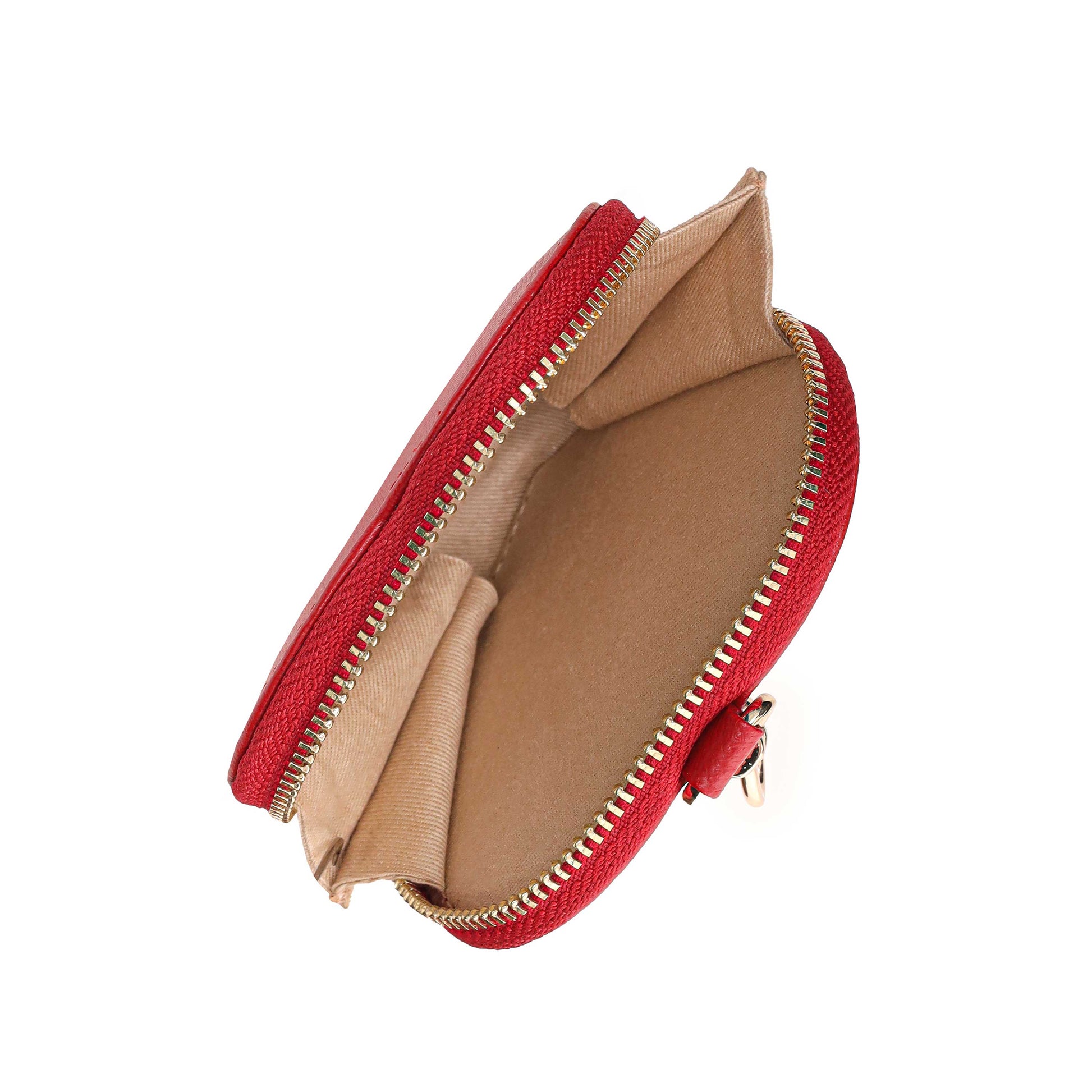 Núnoo Heart Coin Pocket Florence Bright Red w. Gold Accessories Bright Red