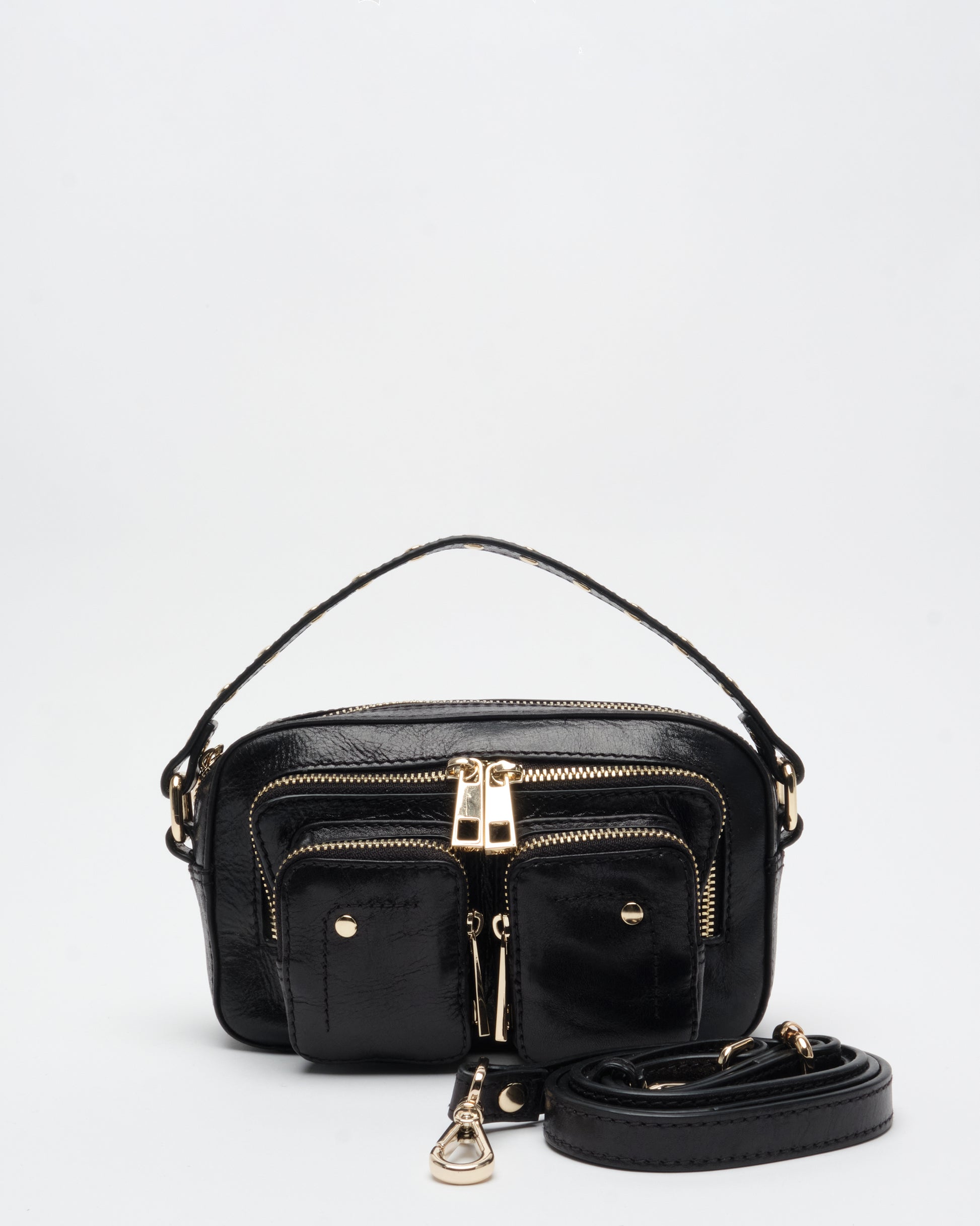 Núnoo Helena Air 3 Black w. gold Small bag Black