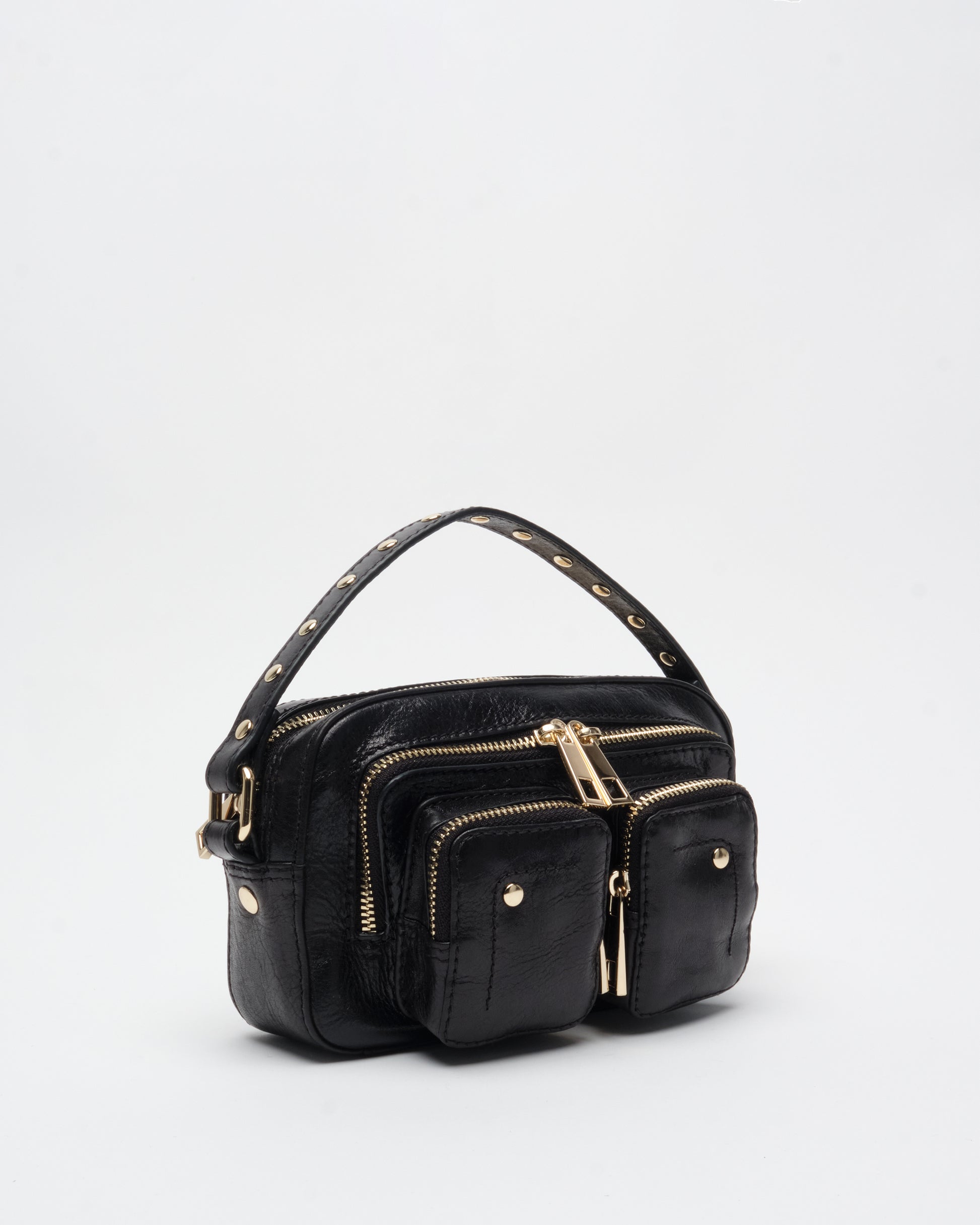 Núnoo Helena Air 3 Black w. gold Small bag Black