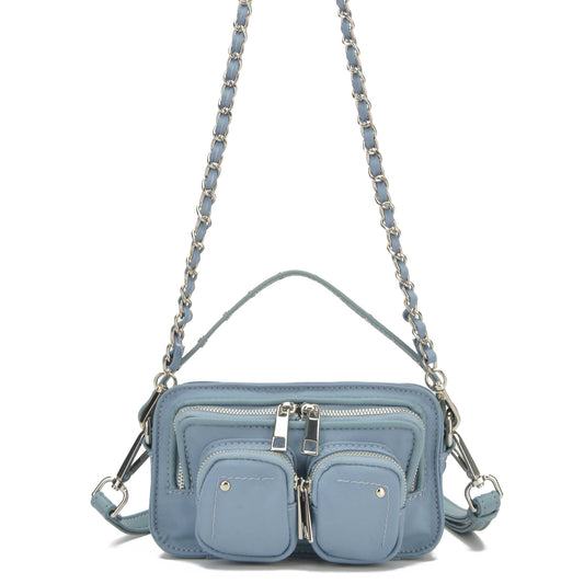 Núnoo Helena Chain Recycled Nylon Dusty Blue Small bag Dusty Blue