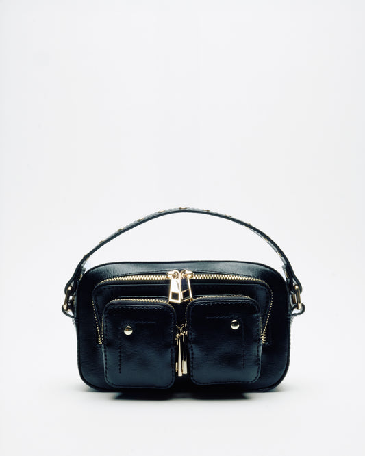 Núnoo Helena Florence Black w. Gold Small bag Black