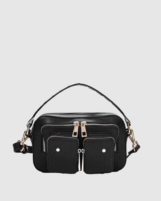 Núnoo Helena Florence Black w. Gold Small bag Black