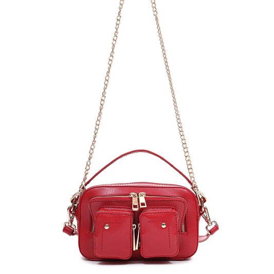 Núnoo Helena Florence Bright Red w. Gold Small bag Bright Red