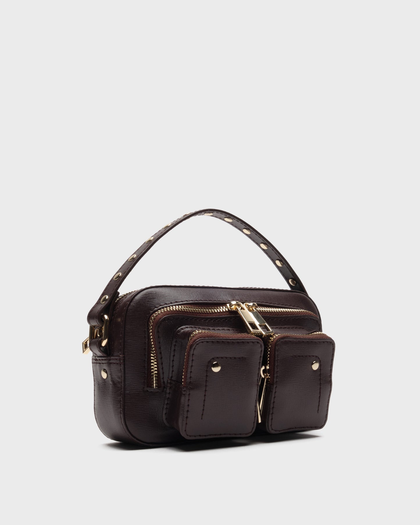 Núnoo Helena Florence Chocolate w. Gold Small bag Chocolate