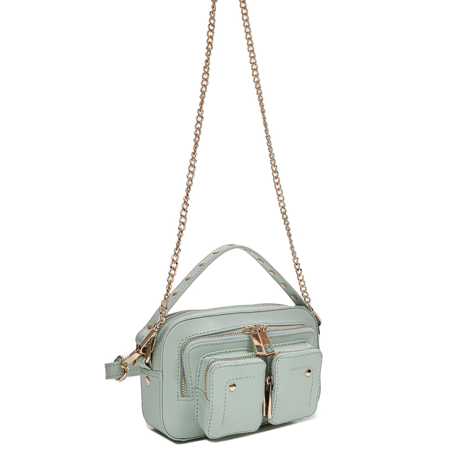 Núnoo Helena Florence Dusty Aqua w. Gold Small bag Dusty Aqua