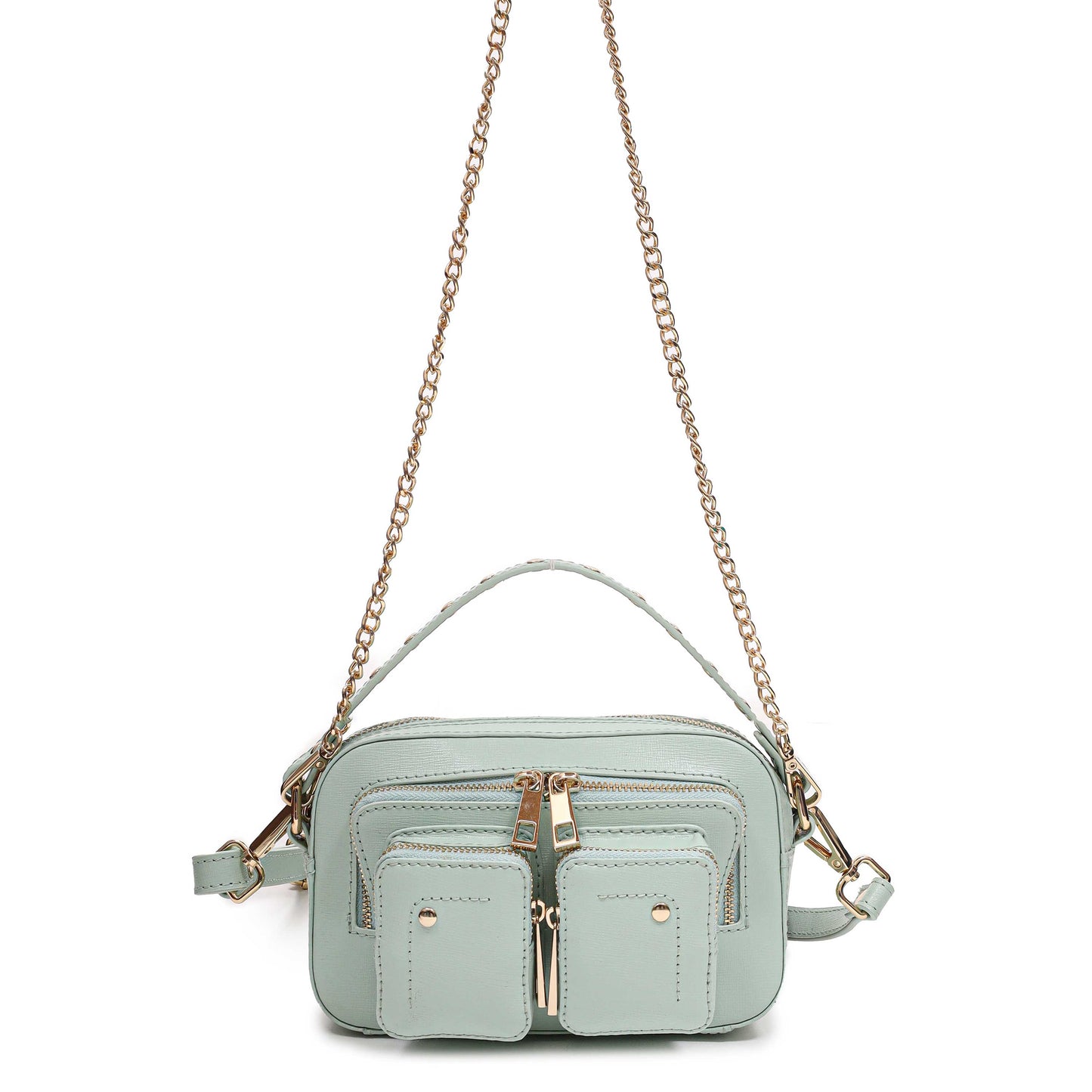 Núnoo Helena Florence Dusty Aqua w. Gold Small bag Dusty Aqua