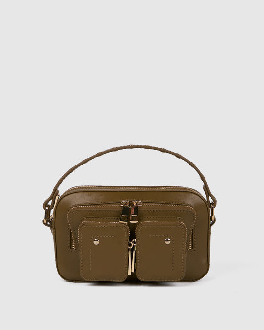 Núnoo Helena Florence Dusty Olive w. Gold Small bag Dusty Olive