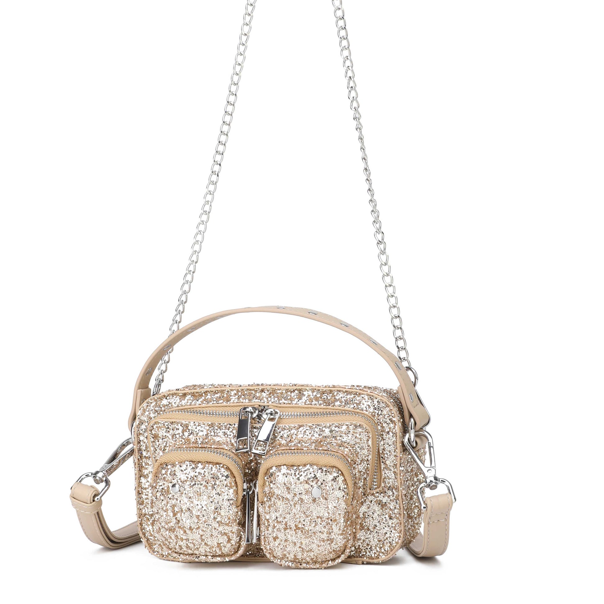 Núnoo Helena Glitter Gold Small bag Gold