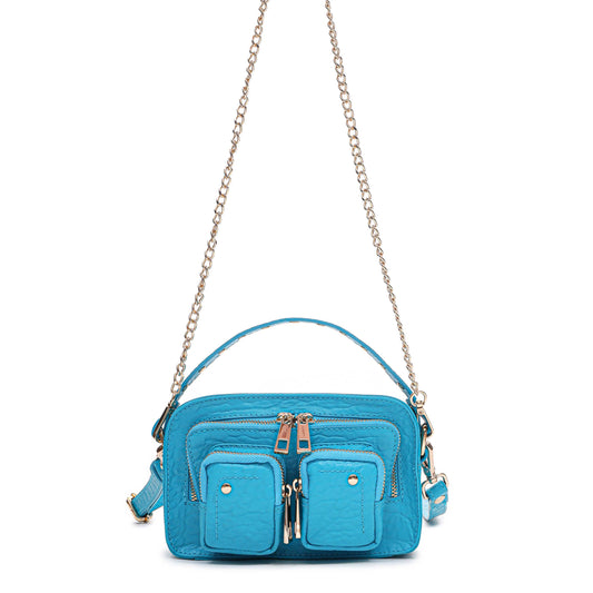 Núnoo Helena New Zealand Bright Blue w. Gold Small bag Bright Blue