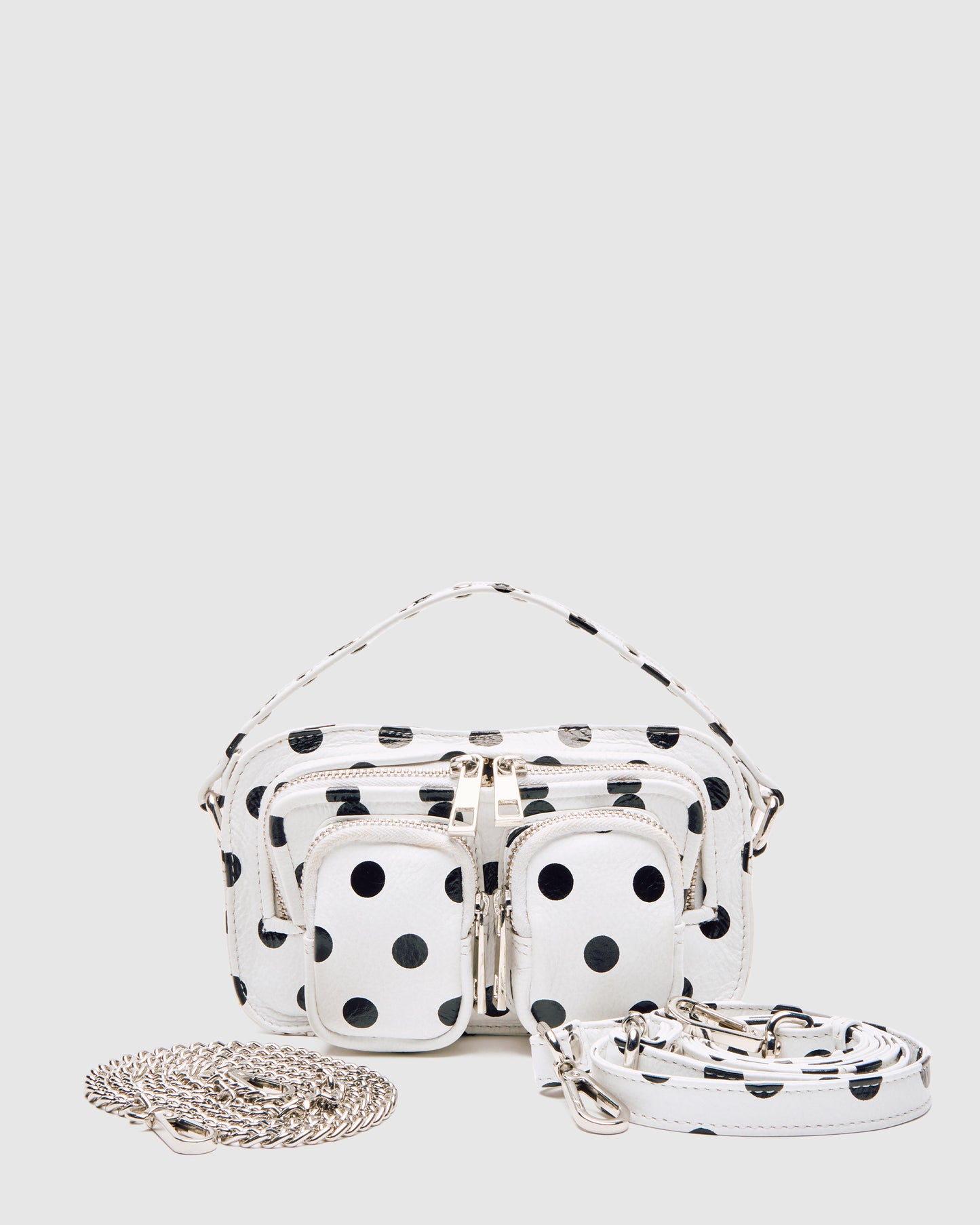 Núnoo Helena Polka White/Black Small bag White/Black