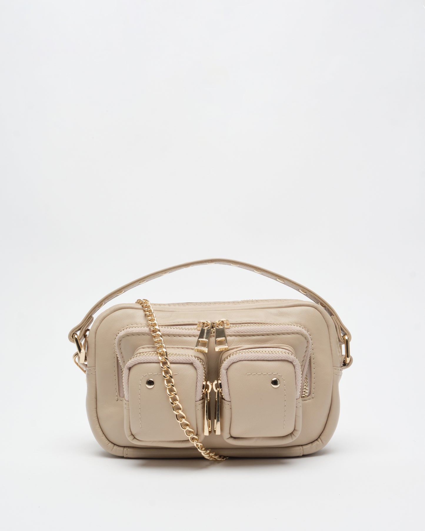 Núnoo Helena Puffed Sheep Beige w. Gold Small bag Beige