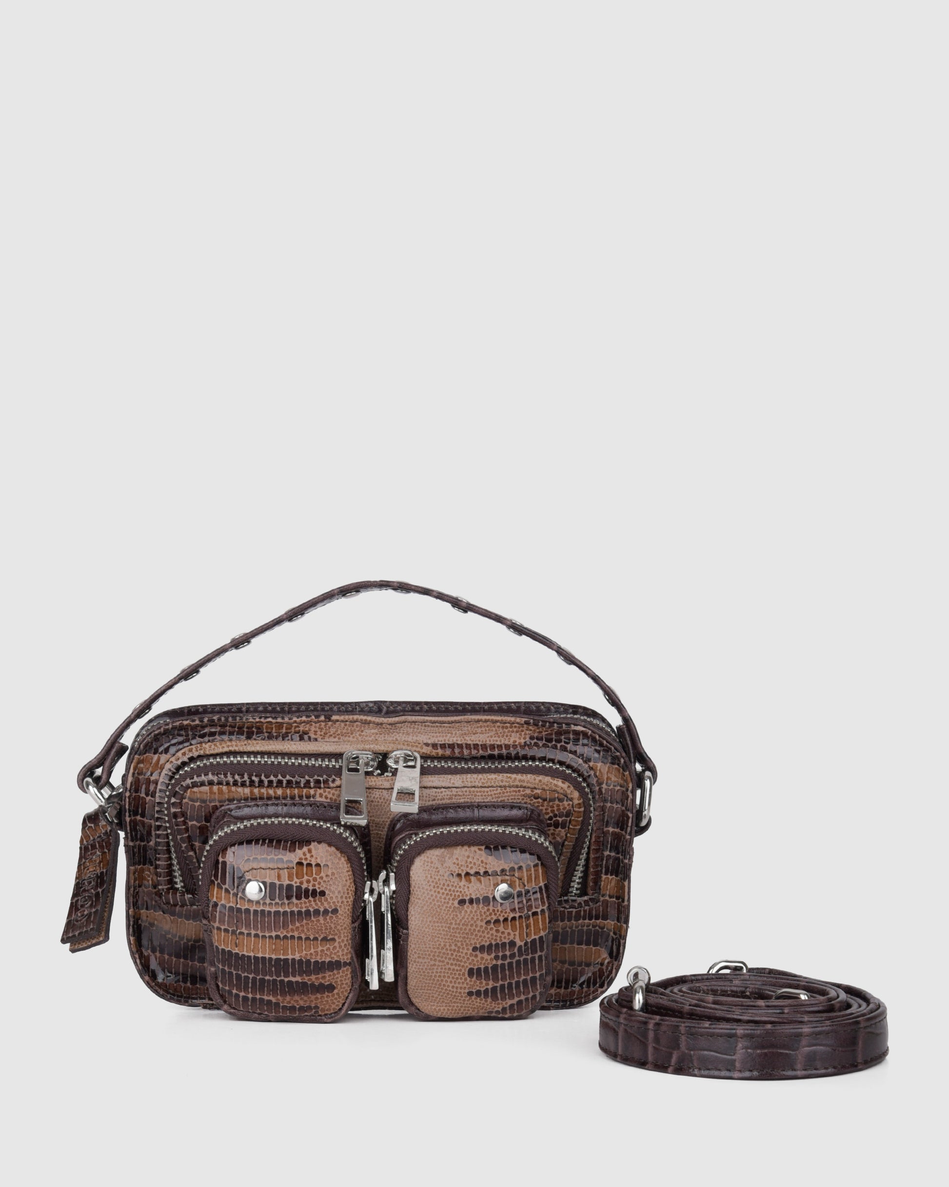 Núnoo Helena Viper Brown Small bag Brown