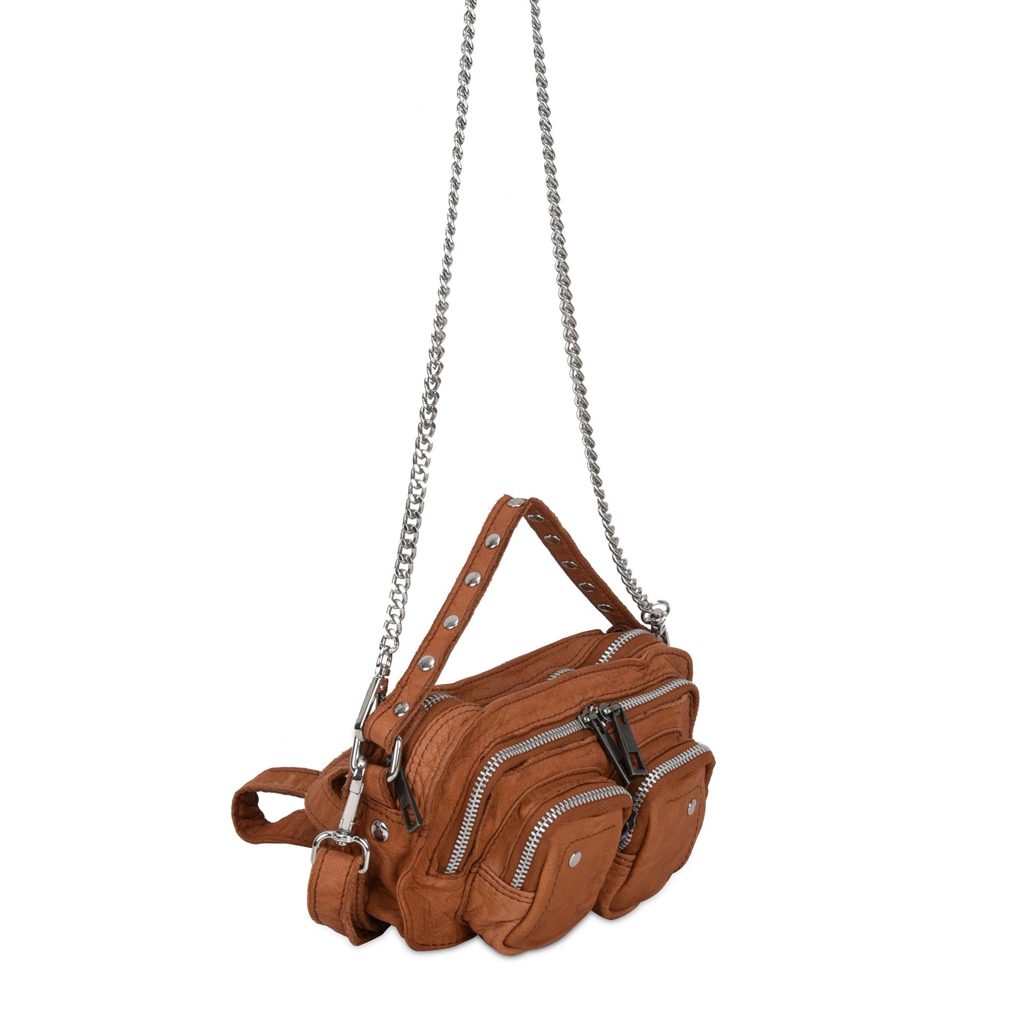 Núnoo Helena Washed Cognac Small bag Cognac