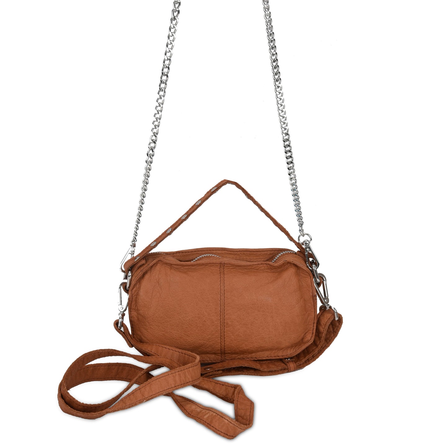 Núnoo Helena Washed Cognac Small bag Cognac