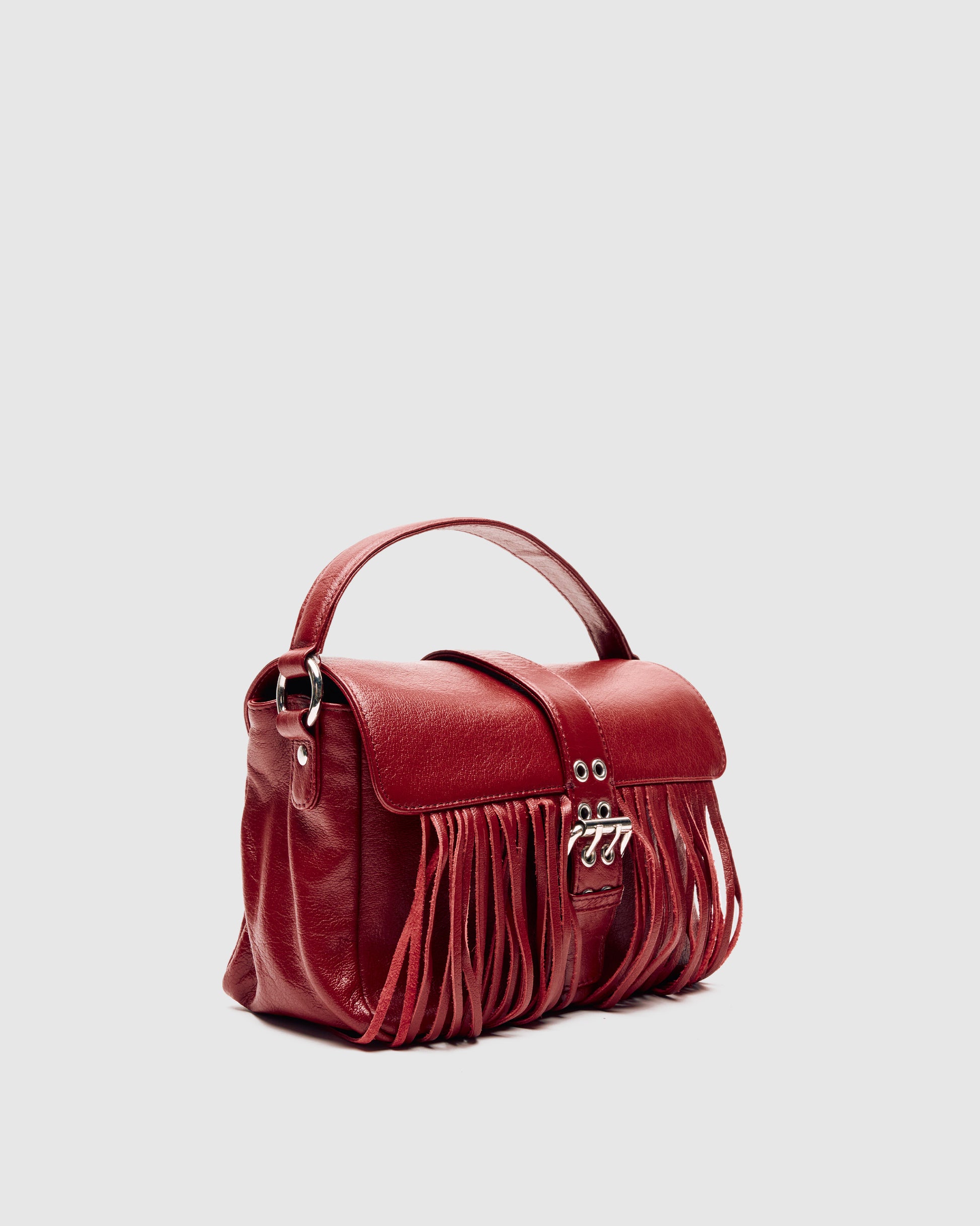 Núnoo Honey Buckle Fringe Mountain Maroon Medium Maroon