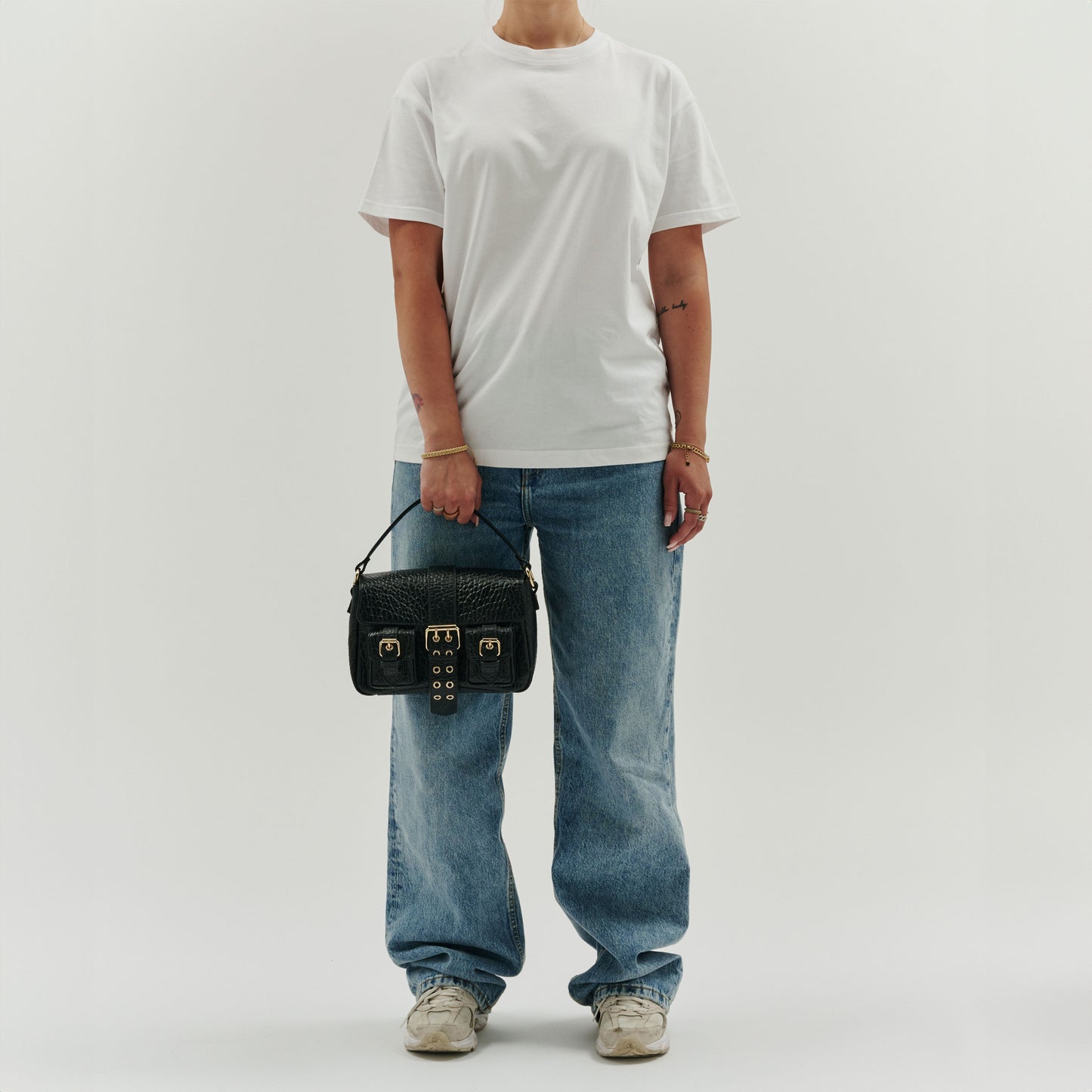 Núnoo Honey Buckle New Zealand Black w. Gold Shoulder bags Black