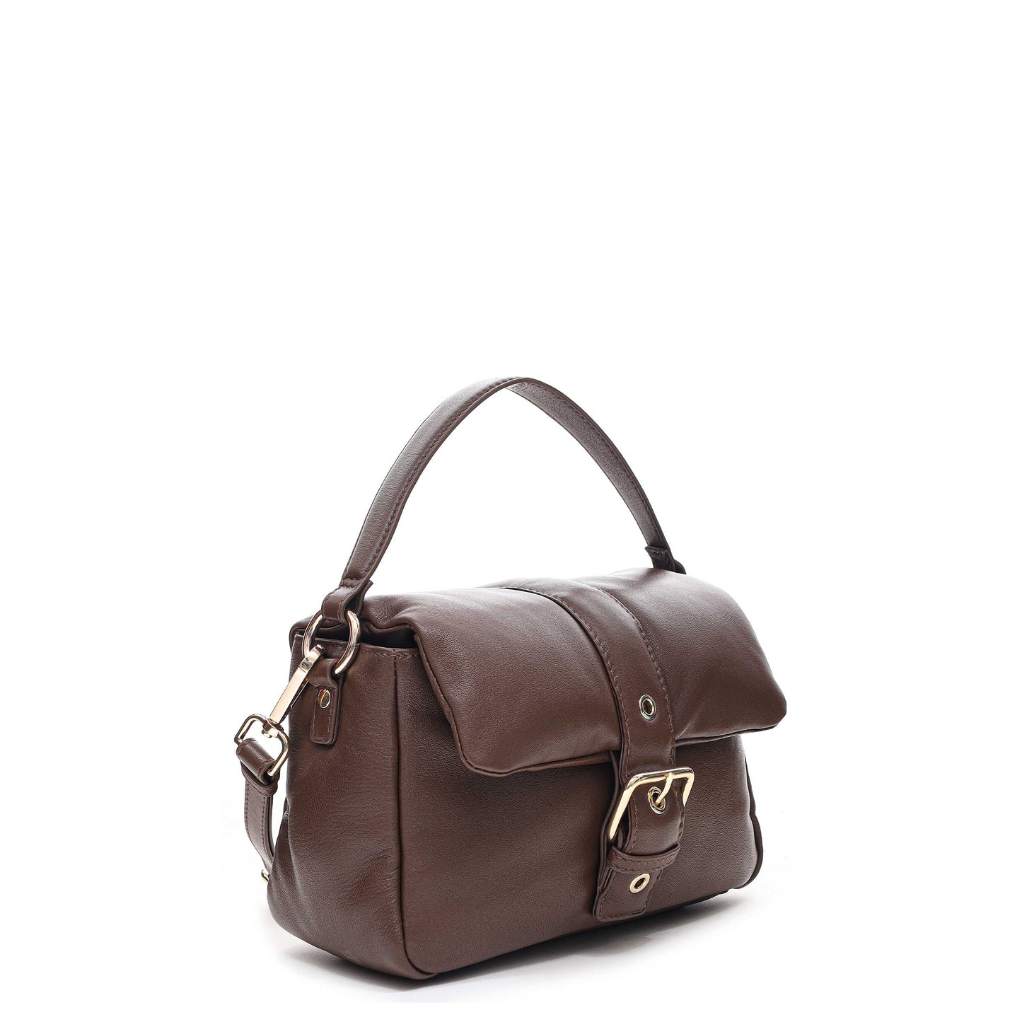 Núnoo Honey Buckle Puffed Sheep Dark Brown w. Gold Medium Dark brown