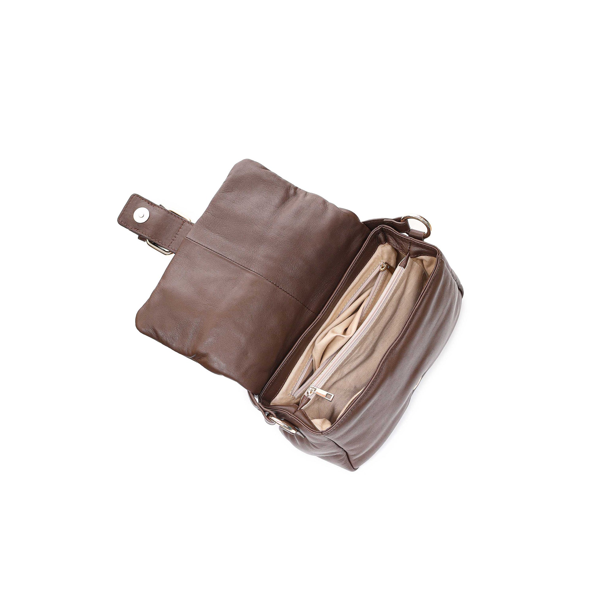 Núnoo Honey Buckle Puffed Sheep Dark Brown w. Gold Medium Dark brown