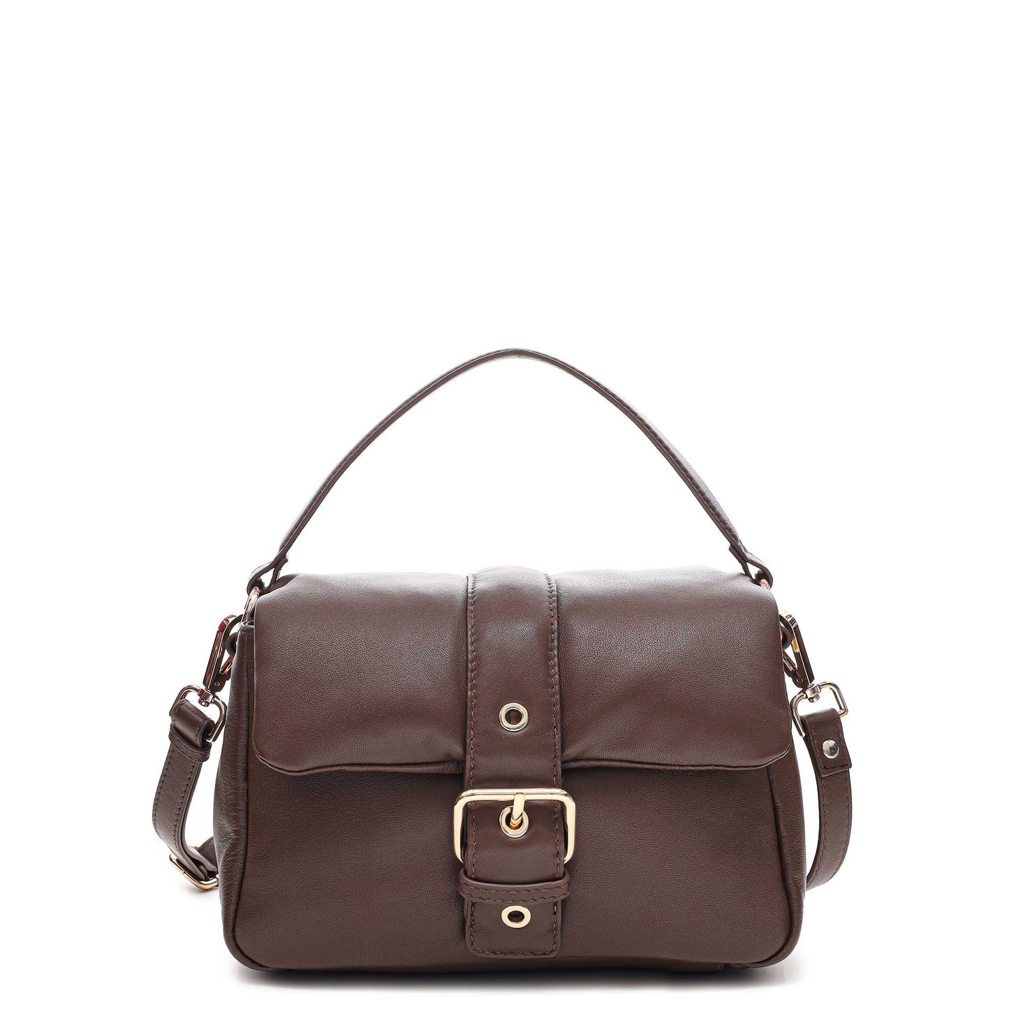 Núnoo Honey Buckle Puffed Sheep Dark Brown w. Gold Medium Dark brown