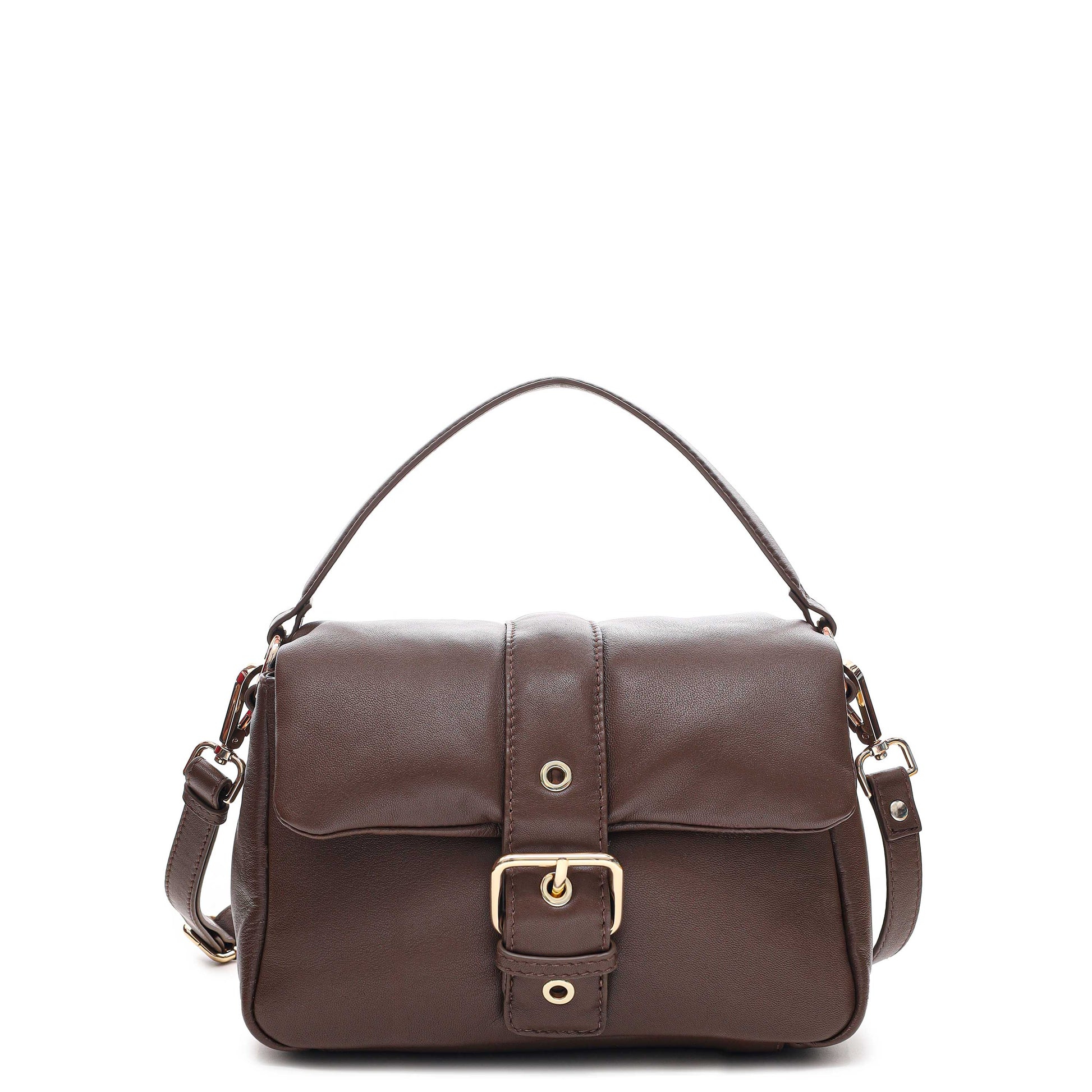 Núnoo Honey Buckle Puffed Sheep Dark Brown w. Gold Medium Dark brown