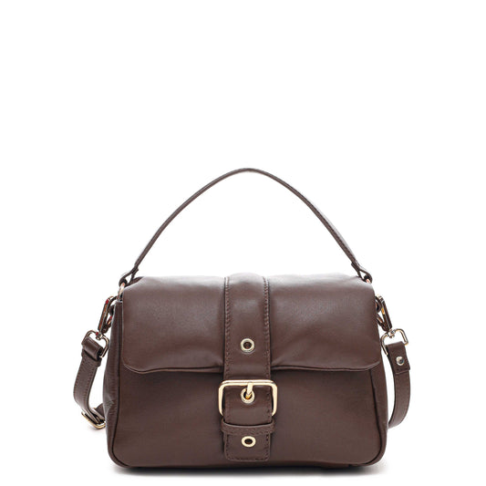Núnoo Honey Buckle Puffed Sheep Dark Brown w. Gold Shoulder bags Dark brown